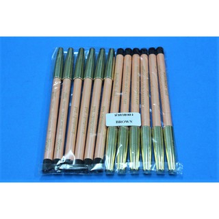 ดินสอเขียนคิ้วคิดลี่ สีน้ำตาลแดง(12 ชิ้น), Brown Kidley eyebrow pencil (12 pieces)