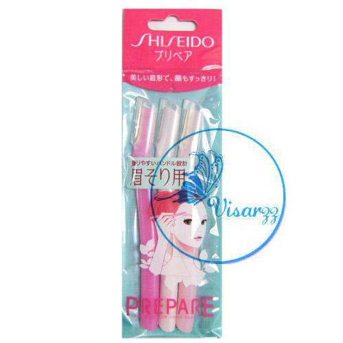 Shiseido Prepare Facial Razor 1 แพค 3 ชิ้น มีดกันคิ้วที่ออกแบบมาให้จับกระชับมือ องศาในการกันเหมาะกับการกันคิ้วให้ได้ทรง