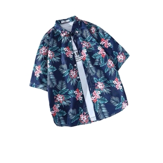โปรโมชั่น : สิบสีเสื้อฮาวายแขนสั้นเสื้อชายหาด unisex ฤดูร้อนเสื้อสไตล์ลำลอง