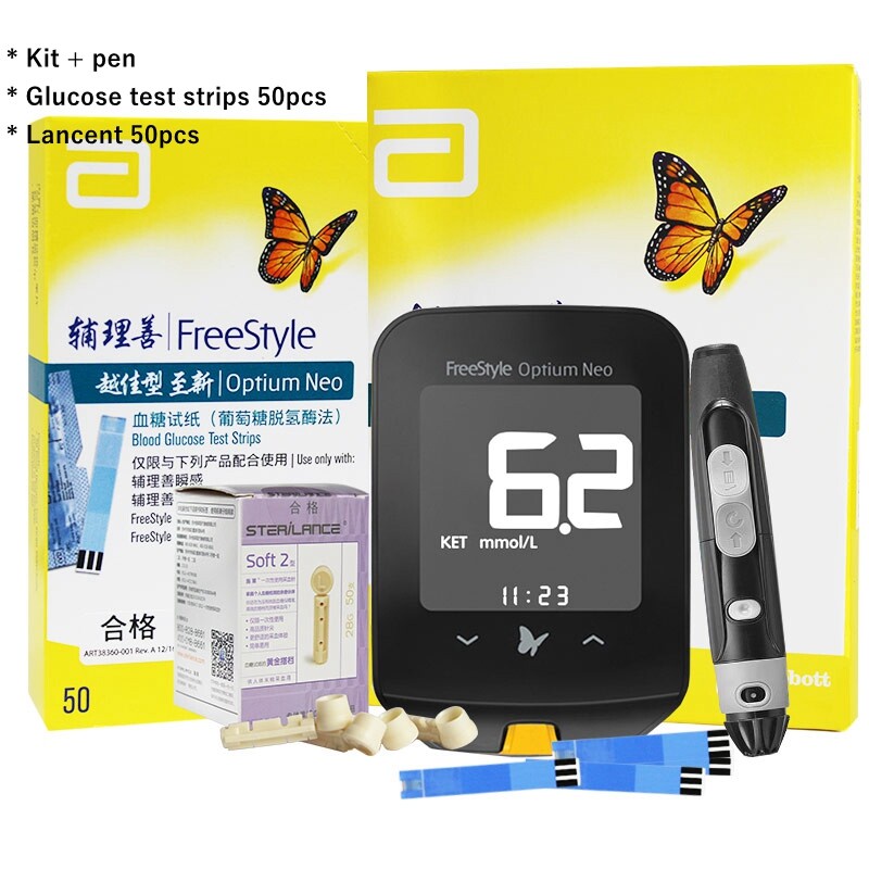 Abbott Freestyle Optium neo Glucose& Ketone Strips / Kit only / KIT set