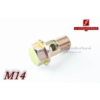 น็อตน้ำมัน Oil Bolt ขนาด M14x1.5x25 แบบ 1 รู