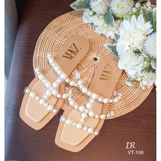 VT-106 รองเท้าแตะสายซิโคนนิ่มแต่งมุข Summer นี้ สวย ปัง