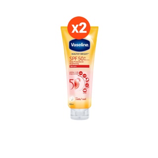 [ส่งฟรี] วาสลีน เฮลธี ไบรท์ เซรั่มกันแดด ซันแอนด์โพลูชั่น โพรเทคชั่น SPF50+ PA+++ ปกป้องมลภาวะ 320 มล. Vaseline Healthy Bright Serum SPF50 PA+++ Sun + Pollution Protection 320 ml. ครีมทาผิว ครีมกันแดด lotion Whitening Lotion Body Moisturizer