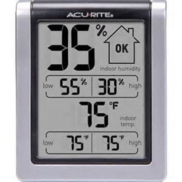 เครื่องวัดความชื้น และอุณหภูมิ (Hygrometer) ใช้ในโรงเพาะเห็ด โรงเรือน โกดัง ไซโล ยี่ห้อ AcuRite USA