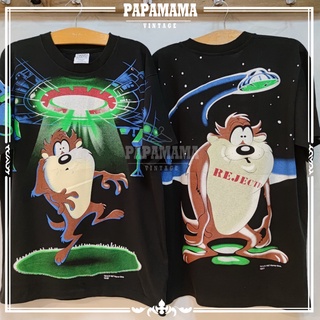 [ Taz-Mania ] Tasmanian Devil @1997 L00ney Tunes เสื้อการ์ตูน วินเทจ papamama vintage