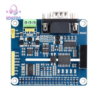 Waveshare Isolated หมวกขยาย RS485 RS232 สําหรับวงจรป้องกันออนบอร์ด Raspberry Pi 4B 3B+ 3B 2B SPI