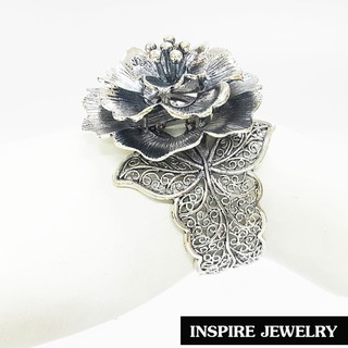 Inspire Jewelry ,กำไลลายดอกไม้ฉลุลาย