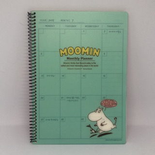 สมุดเปล่า monthly planner Moomin สูง 21ซม