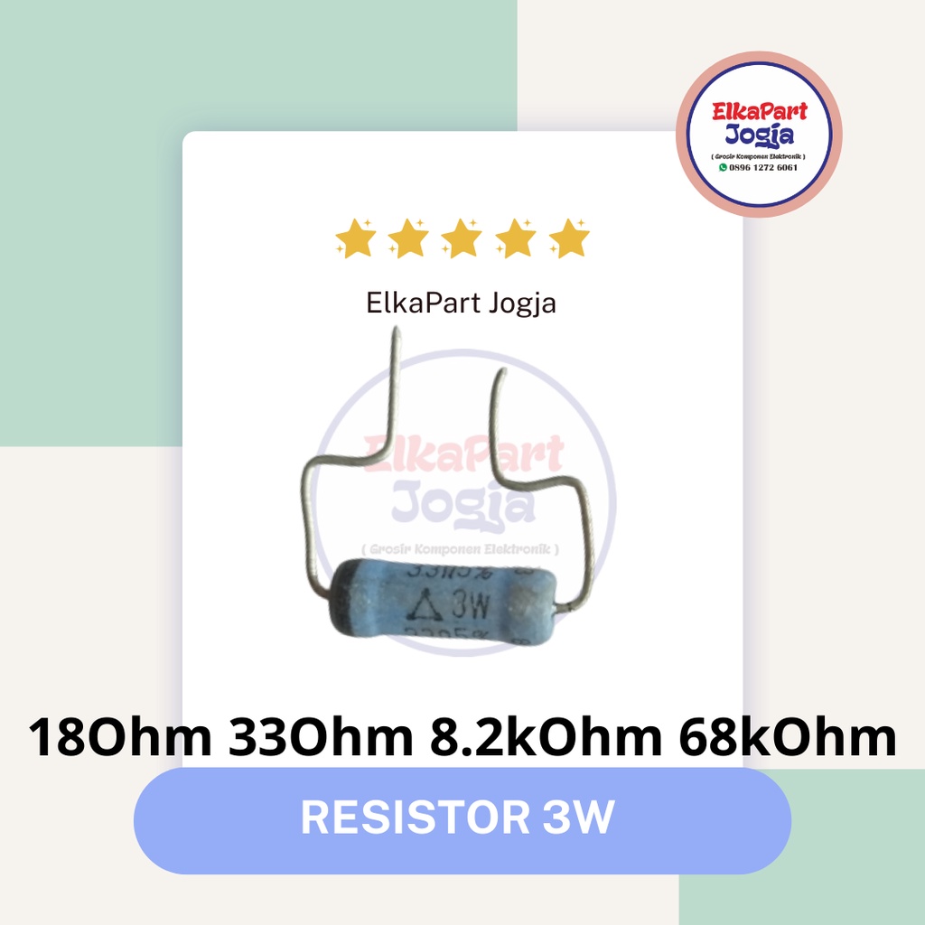 RESISTOR JAPAN 3W 5% 18 Ohm 33 Ohm 8.2K Ohm 8K2 Ohm 68K ตัวต้านทานฟิล์มโลหะ