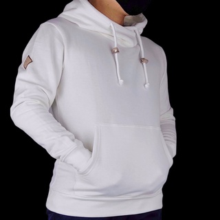 เสื้อฮู้ดสีขาว Supersoft White Plain Pullover Hoodie  เสื้อฮู้ดแบบสวมผ้านิ่มทั้งด้านนอกด้านใน งานดีมากๆ น้ำหนักกำลังดี