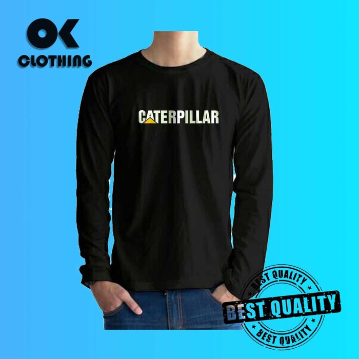 เสื้อยืดแขนยาว Caterpillar เรียบง่ายเท่ -Palacestore