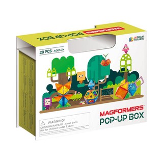 ของเล่น Pop-up Box 28 Set ตัวต่อแม่เหล็กเสริมพัฒนาการเด็ก Magformers