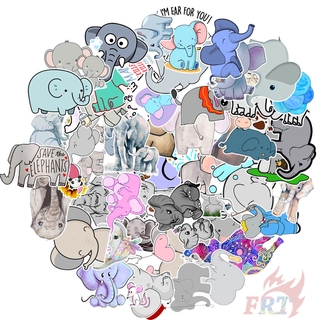 ❉ Q Funny Elephant Series 01 สติ๊กเกอร์ ❉ 50Pcs/Set Cute Cartoon Animal DIY Fashion Mixed Doodle Decals สติ๊กเกอร์