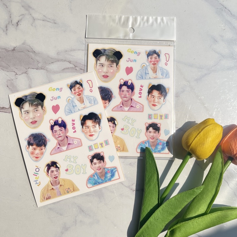 ไดคัทสติ๊กเกอร์ขาวมันกันน้ำgongjun