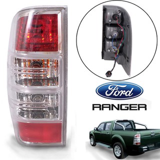 ไฟท้าย ford ranger เรนเจอร์ ปี 06 07 08 09 10 11 ซ้าย รวมชุดหลอดไฟ ปลั๊กตรงรุ่น