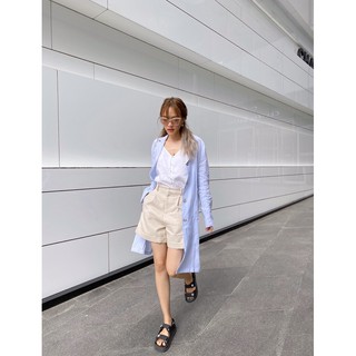 Mook Brand รุ่น Yuki Linen Blazer เสื้อคลุมตัวยาว ทรงสูทลำลอง