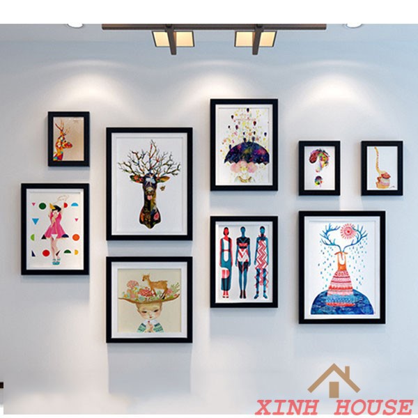 ชุดกรอบรูปติดผนังห้องนั่งเล่นอพาร์ทเมนต์ KA905 - แตกหัก หัก - รองรับการพิมพ์