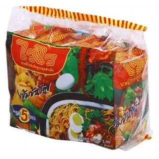 Waiwai ไวไว บะหมี่กึ่งสำเร็จรูปปรุงสำเร็จ 57 กรัม แพ็ค 5
