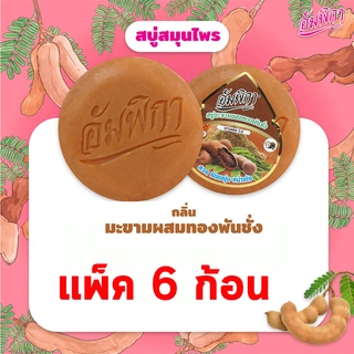 อัมพิกา สบู่มะขามทองพันชั่ง 160 กรัม (แพ็ค 6 ก้อน) (8858868356188)