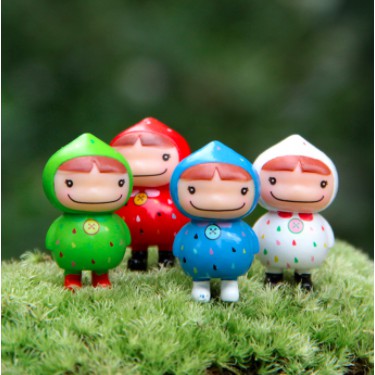 [MC369] ตุ๊กตุ่นจิ๋ว เด็กผู้หญิง ใส่เสื้อฝน 🌧️ (1 ตัว ราคา 12 บาท)