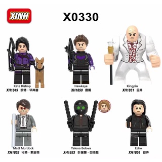 X0330 XH1851 Kingpin Hawkeye Daredevil บล็อคตัวต่อของเล่น ขนาดเล็ก ของขวัญวันเกิด สําหรับเด็ก