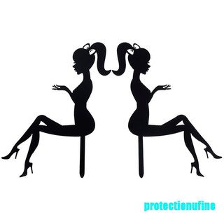 ( Protectionufine ) ป้ายท็อปเปอร์อะคริลิครูปรองเท้าส้นสูงสําหรับตกแต่งเค้ก