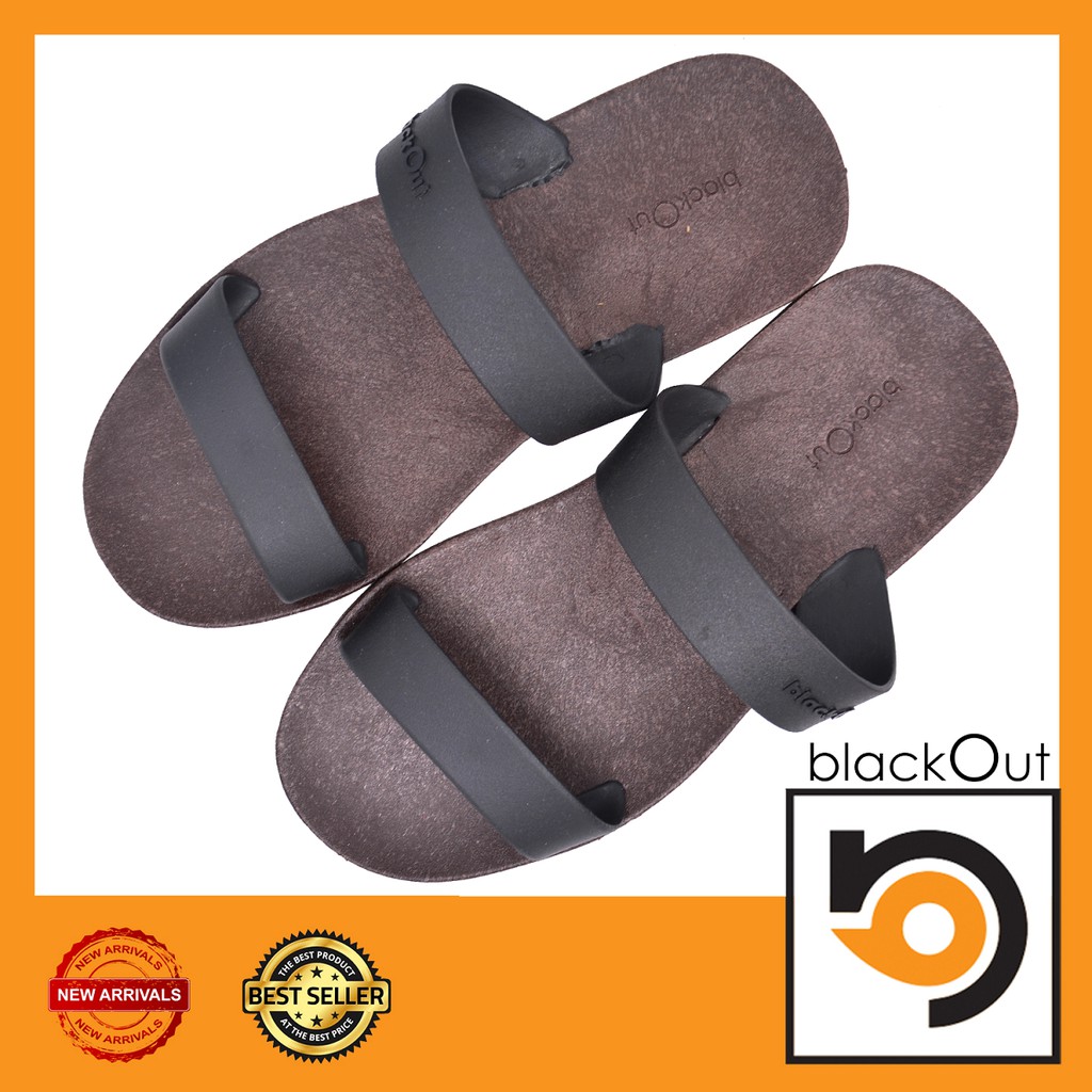 BlackOut Sling รองเท้าแตะ รองเท้ายางกันลื่น พื้นโกโก้(หูดำ)