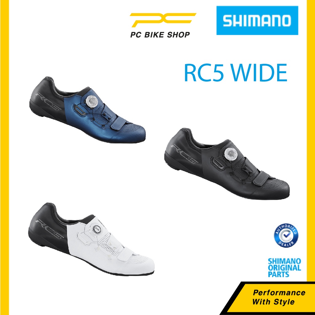 SHIMANO RC5 RC502 (WIDE) ROAD BIKE CYCLING SHOE จักรยาน Spd 自行车脚单车 รองเท้า Kasut Basikal หนังคาร์บอน