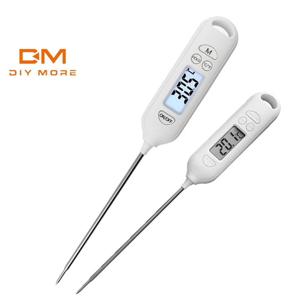 Diymore เครื่องวัดอุณหภูมิอาหาร ดิจิทัล เครื่องวัดอุณหภูมิอาหารอิเล็กทรอนิกส์ อุณหภูมิน้ํา นม เนย ครัว เครื่องวัด ชนิดเข็ม