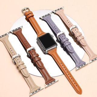 ขายดี สายนาฬิกาข้อมือหนัง แบบบาง สําหรับ Watch Strap Series 8 7 SE 6 5 4 3 2 1 ขนาด 41 มม. 45 มม. 38 มม. 40 มม. 42 มม. 44 มม.