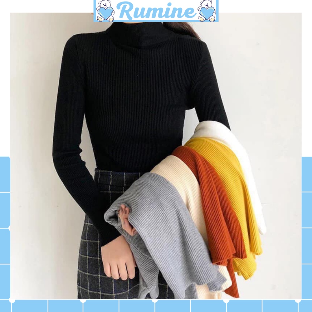 เสื้อสเวตเตอร์ บอดี้คอน RUMINE คอปก 3 ตอนสวยๆ AL01