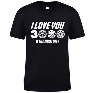 เสื้อยืดโอเวอร์ไซส์กระหน่ํา เสื้อยืดลําลอง แขนสั้น คอกลม พิมพ์ลาย I Love You 3000 Thank Tony แฟชั่นฤดูร้อน สําหรับผู้ชาย