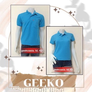 เสื้อโปโลกวาง Geeko แท้100% ชาย/หญิง ID43 สีฟ้าเข้ม