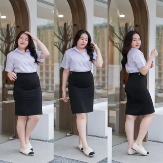 กระโปรงนักศึกษาทรงเอ ไซต์ใหญ่ สาวอวบพลัสไซต์🧋กระโปรงนักศึกษา ทรงเอ กระโปรงทรงเอผ่าหลัง ความยาว20-26นิ้ว • เอว33-45