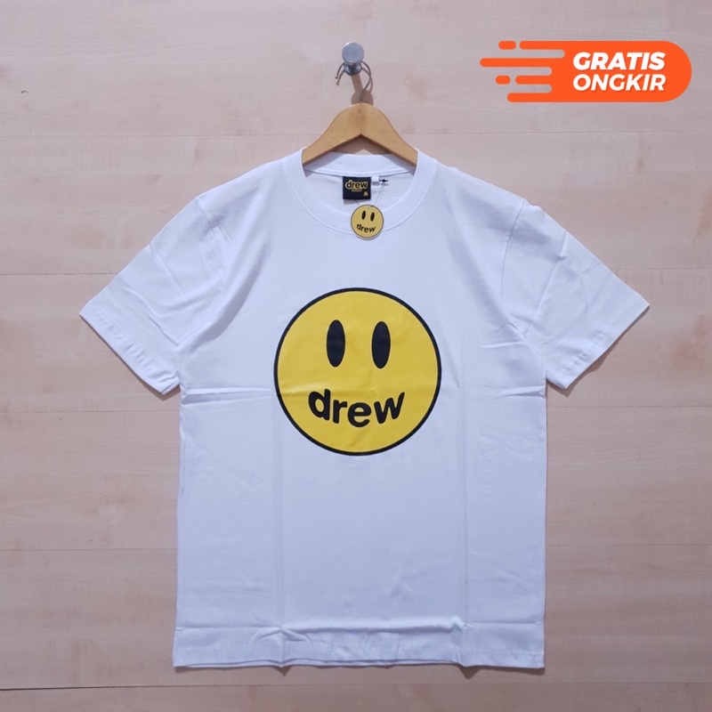 เสื้อยืด พิมพ์ลาย Drew HOUSE SMILE JUSTIN BIEBER IMPORT ของแท้