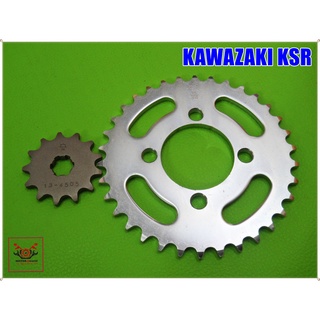 KAWASAKI KSR FRONT 420-13T &amp; REAR 420-34T SPROCKET "JOMTHAI" SET // สเตอร์หน้า 420-13ฟัน และ สเตอร์หลัง 420 - 34ฟัน