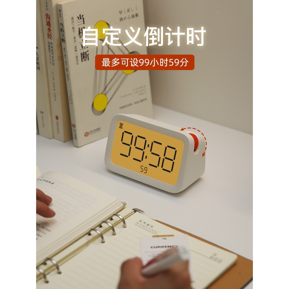 Alarm Clock Simple Nordic Style Mute Loud Sound Measuring Bed Head ...