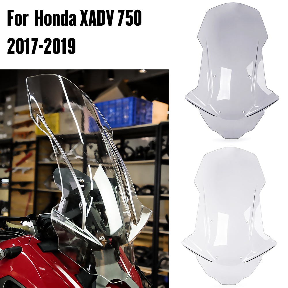Ultrasupplier Motorcycle Windscreen Visor Viser Wind Deflectors Windshield for Honda X ADV 750 X-ADV750 XADV 750 2017 2018 2019 Clear Smoke