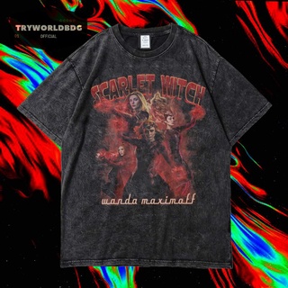 Tryworldbdg เสื้อยืดโอเวอร์ไซซ์ พิมพ์ลาย "SCARLET WITCH" | เสื้อยืด ซักได้ | หินล้างทําความสะอาด | เสื้อยืด ขนาดใหญ่ | เ