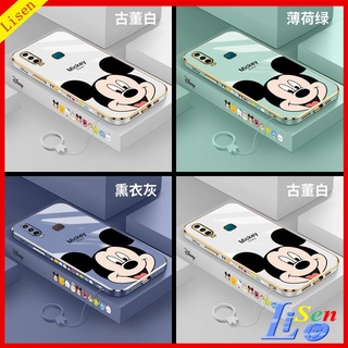 เคส vivoy15 เคส vivo Y11 เคส Vivo Y12 เคส Vivo Y17 เคสโทรศัพท์การ์ตูนดิสนีย์มิกกี้ขอบตรง 90° MQ