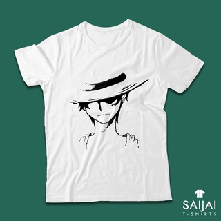 YFFYK เสื้อยืดผ้าฝ้ายพรีเมี่ยม🔥พร้อมส่ง🔥 เสื้อยืด การ์ตูน Anime One Piece ลูฟี่ Luffy วันพีช ONE PIECE FLIM RED