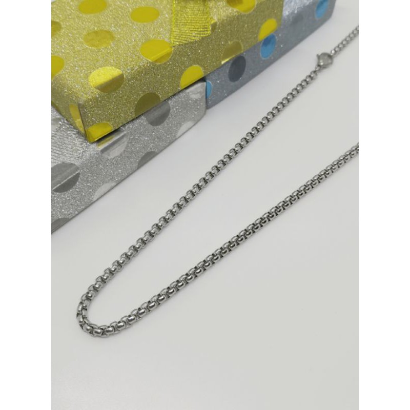 [65ซม.][3มม.]สร้อยคอจี้สแตนเลส不ity钢牌吊项链