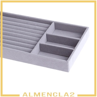 [Almencla2] ถาดวางเครื่องประดับถาดลิ้นชักออแกไนเซอร์สําหรับอุปกรณ์เสริมสร้อยคอสร้อยข้อมือกล่องโชว์