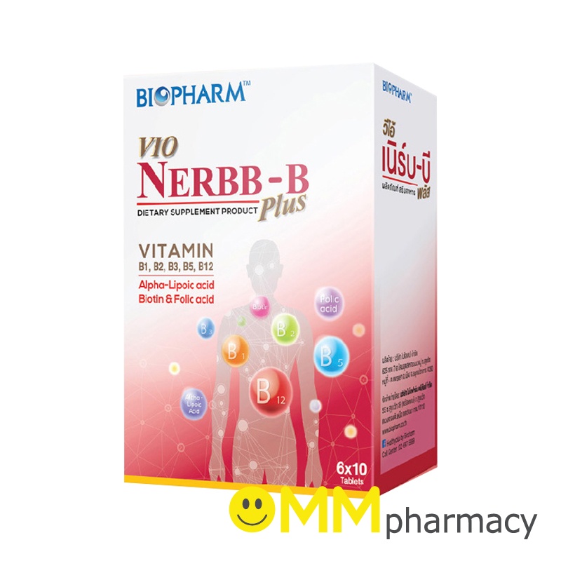 VIO NERBB-B PLUS วีโอ้ เนิร์บ บี พลัส 60 เม็ด/กล่อง
