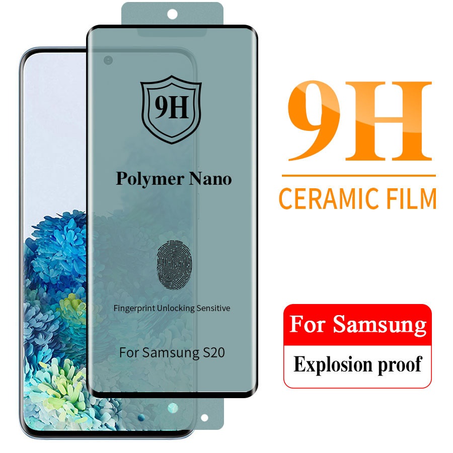 ฟิล์มSamsung ฟิล์มเต็มจอ Samsung S8.S9.S10.S10Plus ไม่กระจก polymer nano กันแตก กันกระแทก