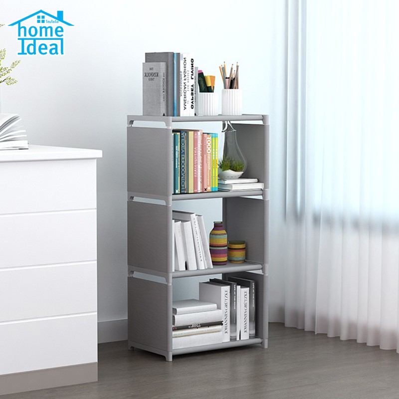 homeideal B03 ชั้นวางของ วางหนังสือ DIY ประกอบง่าย โครงเหล็กแข็งแรง ผ้ากันน้ำ