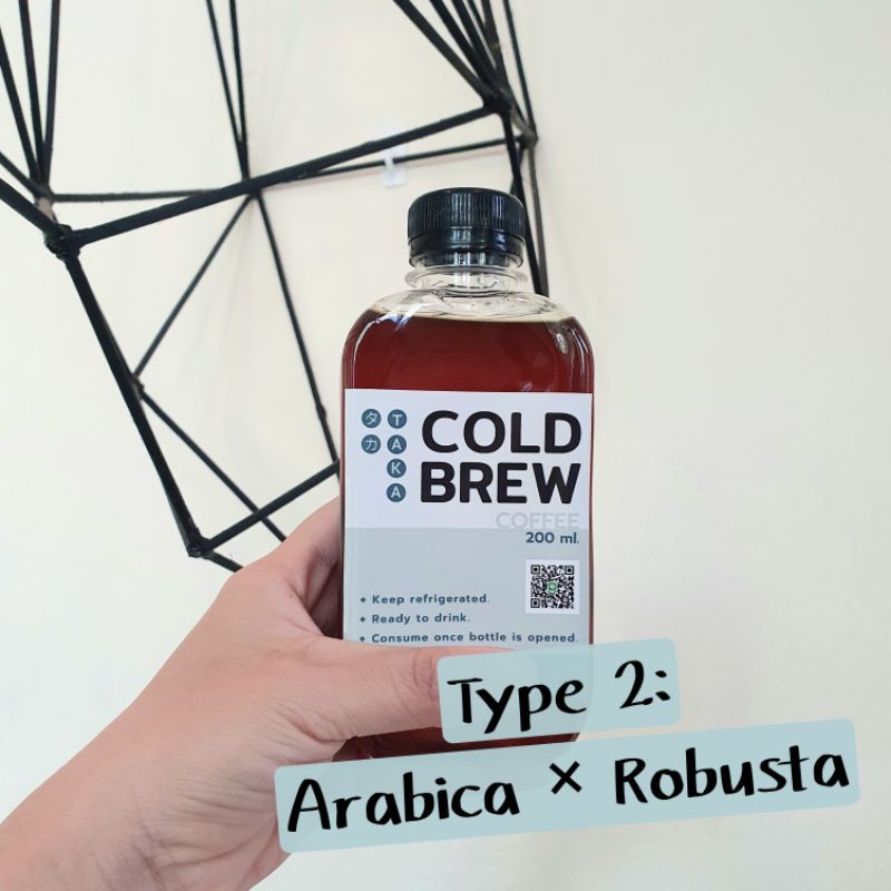 *พร้อมส่ง* กาแฟสกัดเย็น คั่วอ่อน Type 2 cold brew: Arabica+Robusta 80:20