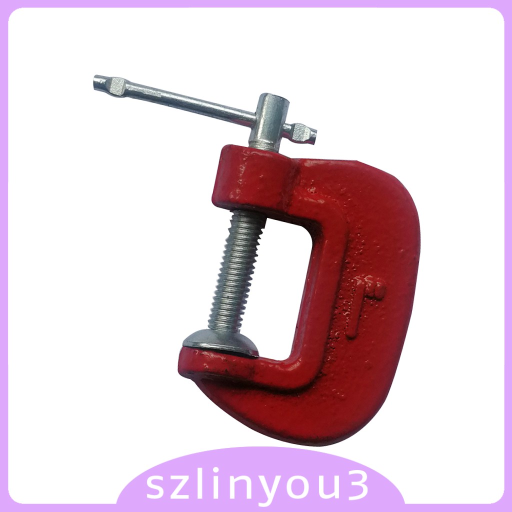 Practical Tool Heavy Duty C Clamp G Clamp Iron Frame With Steel Spindle & Handle 1 Inch