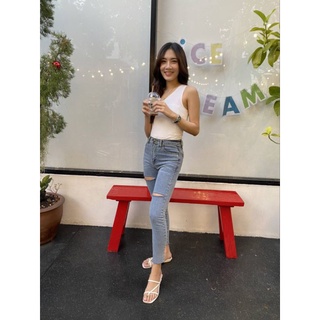 #BB Jeans กางเกงยีนส์ผ้ายืด ทรงสวย รัดรูป *นางแบบถ่ายจากสินค้าจริงทุกแบบ