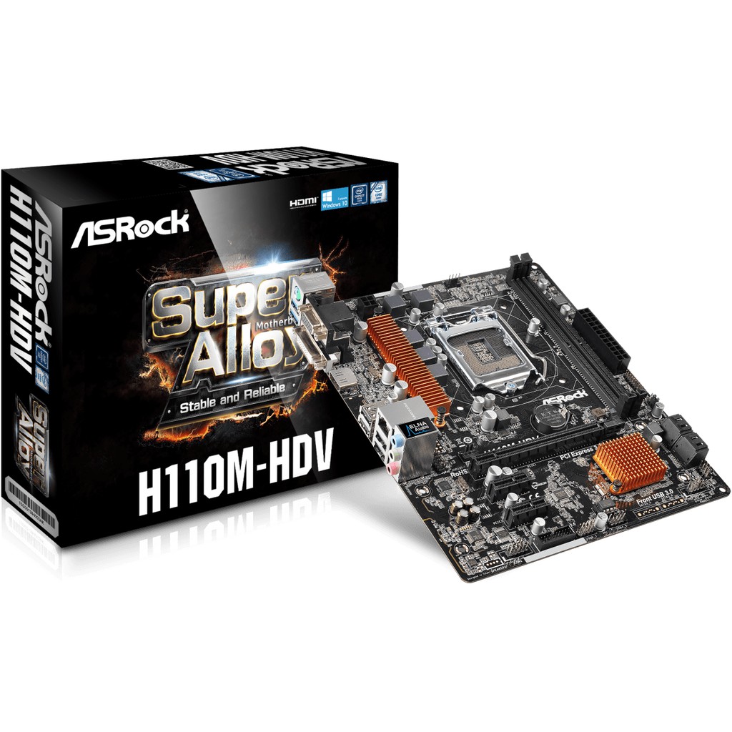 MAINBOARD (เมนบอร์ด) 1151 ASROCK H110M-HDV